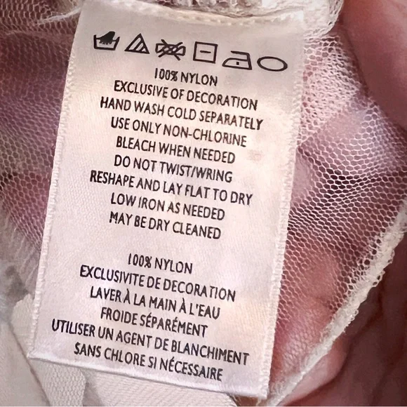 Cottagecore Ivory Sheer Mesh Crop Top Women’s S Embroidered ecote Tank - Picture 4 of 8